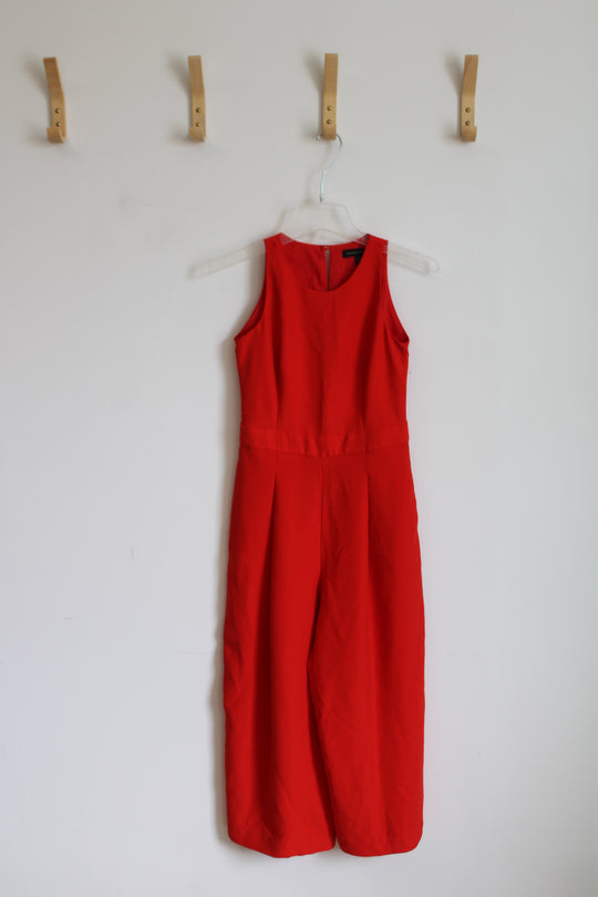 Banana Republic Orange Pleated Jumpsuit | 00 Petite