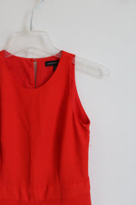 Banana Republic Orange Pleated Jumpsuit | 00 Petite