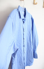 Calvin Klein Infinite Non-Iron Slim Fit Stretch Blue Button Down Shirt | 2XL