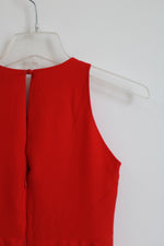 Banana Republic Orange Pleated Jumpsuit | 00 Petite