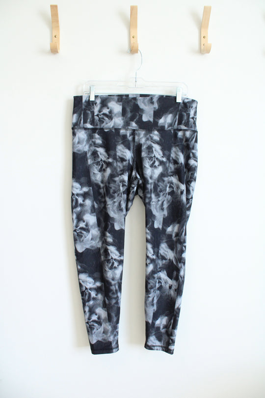 Old Navy Active Powersoft Black & Gray High-Rise Athletic Leggings | XL