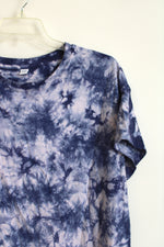 Old Navy Tie Dye Purple Short Sleeve Casual Weekend Dress | XL
