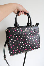 Kate Spade Staci Glimmer Pink Dotted Medium Satchel