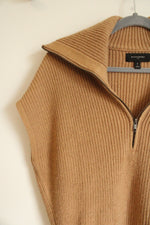 Banana Republic Tan Knit Collared Sweater Vest | S