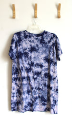 Old Navy Tie Dye Purple Short Sleeve Casual Weekend Dress | XL