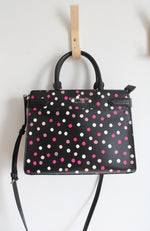 Kate Spade Staci Glimmer Pink Dotted Medium Satchel