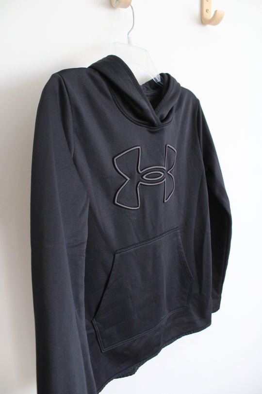 Under Armour Fleece Lined Black Logo Hoodie | XS
