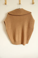 Banana Republic Tan Knit Collared Sweater Vest | S