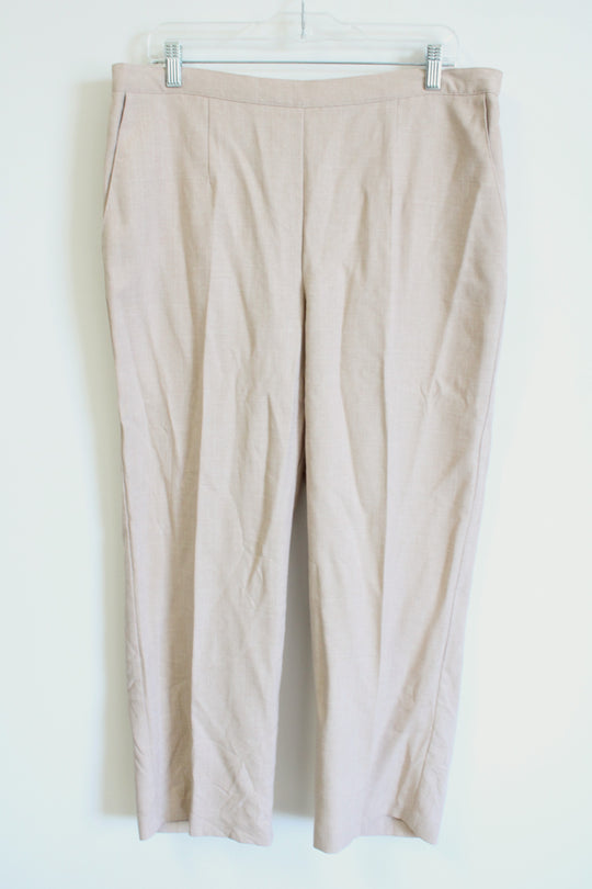 Alfred Dunner Tan Woven Pant | 16W