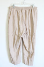 Alfred Dunner Tan Woven Pant | 16W