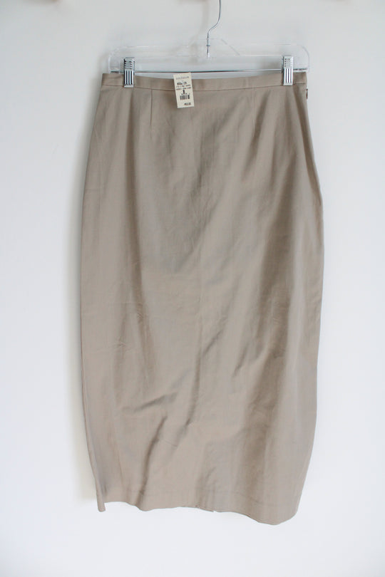 NEW Ann Taylor Tan Khaki Skirt | 8 Petite
