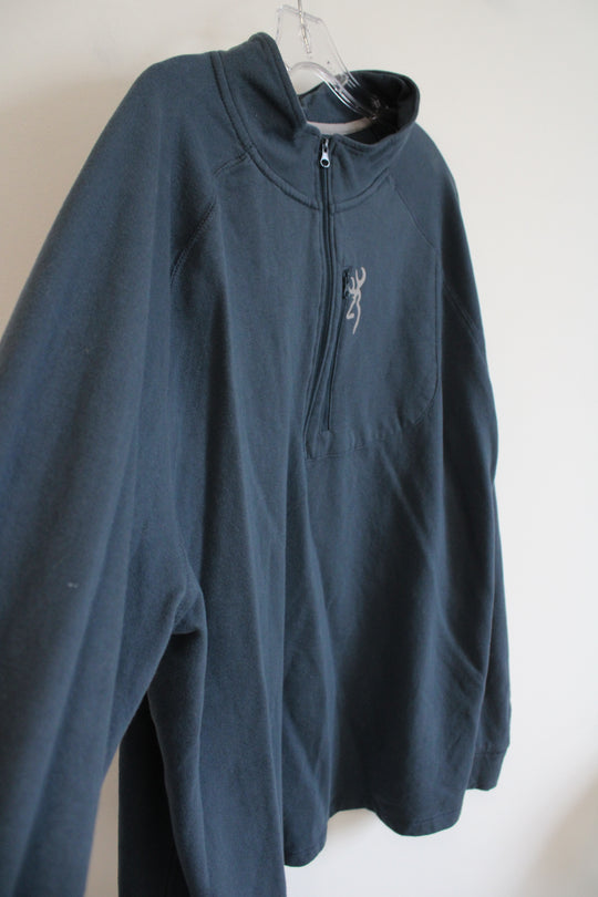 Browning Blue Gray 1/4 Zip Jacket | XL