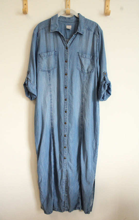 Chico's Chambray Maxi Dress | 3 (16)