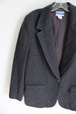 Vintage Pendleton Charcoal Gray Wool Blazer | 14