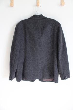 Vintage Pendleton Charcoal Gray Wool Blazer | 14