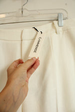NEW Common Sense White Knit Trouser Pants | L
