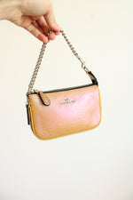 Coach Nolita 15 Mini Mustard Pink/Green Hologram Bag