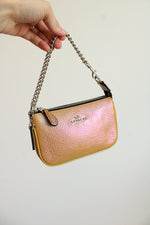 Coach Nolita 15 Mini Mustard Pink/Green Hologram Bag