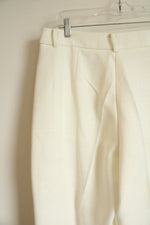 NEW Common Sense White Knit Trouser Pants | L
