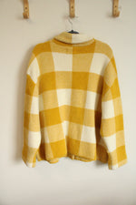 NEW Woolrich Mustard White Buffalo Check Button Down Shacket | XXL