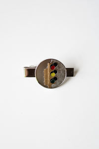 Robbins Co. Attleboro Traffic Light Silver Tie Clip