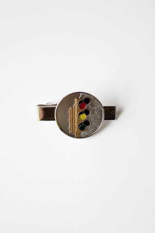 Robbins Co. Attleboro Traffic Light Silver Tie Clip
