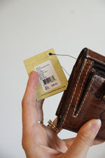 NEW Patricia Nash Riot Rust Leather Map Print Wallet