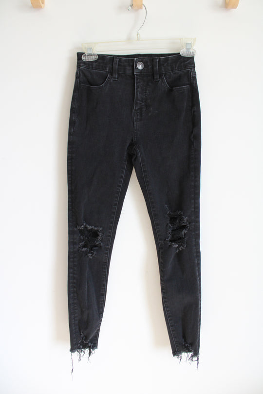 American Eagle The Dream Jean Black Wash Hi-Rise Jegging | 0