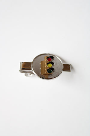 Robbins Co. Attleboro Traffic Light Silver Tie Clip