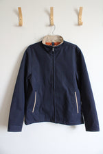 Rainforest Navy & Tan Trim Jacket | M