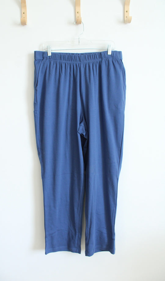 Woman Within Blue Elastic Waist Pants | 22/24 (1X)