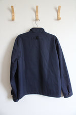 Rainforest Navy & Tan Trim Jacket | M