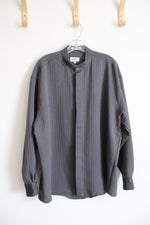 Pavo By Castrada Gray Striped Button Down Shirt | L (16-16.5)