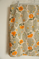 NEW LOFT Orange Floral Skirt | 14