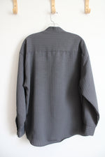 Pavo By Castrada Gray Striped Button Down Shirt | L (16-16.5)