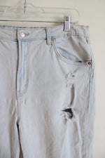 Wild Fable Highest Rise Mom Light Wash Distressed Jeans | 14