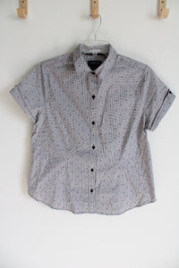 Liz Claiborne Career Black & White Button Down Shirt | M