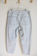 Wild Fable Highest Rise Mom Light Wash Distressed Jeans | 14