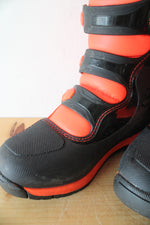 Fox Racing Neon Orange & Black Motocross Boots | Youth 8
