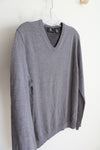 Calvin Klein Gray V-Neck Wool Sweater | M