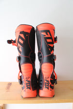 Fox Racing Neon Orange & Black Motocross Boots | Youth 8