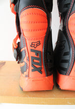 Fox Racing Neon Orange & Black Motocross Boots | Youth 8