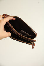 Coach Large Brown Double Zip Wallet