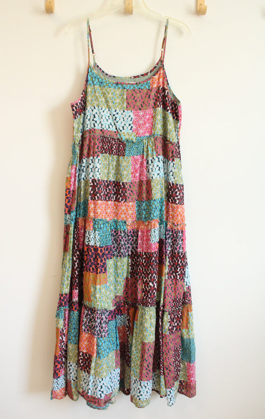 Natural Lift Boho Floral Tiered Dress | L