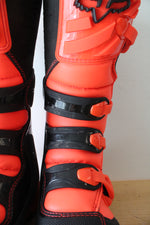 Fox Racing Neon Orange & Black Motocross Boots | Youth 8