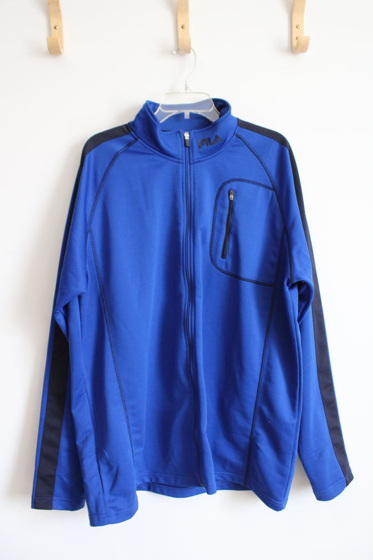 Fila Blue & Black Full Zip Jacket | XXL