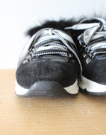 Joyks Black Fur & Metallic Shoes | Size 36