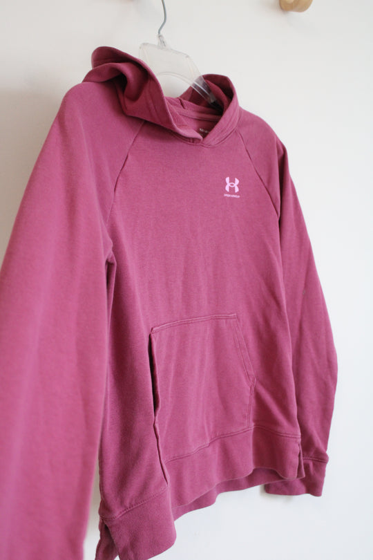 Under Armour Dusty Rose Cotton Blend Hoodie | Youth L (14/16)