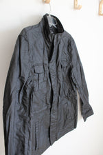Claiborne Black Linen Blend Lightweight Jacket | M