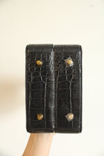 Staud Black Alligator Handle Bag
